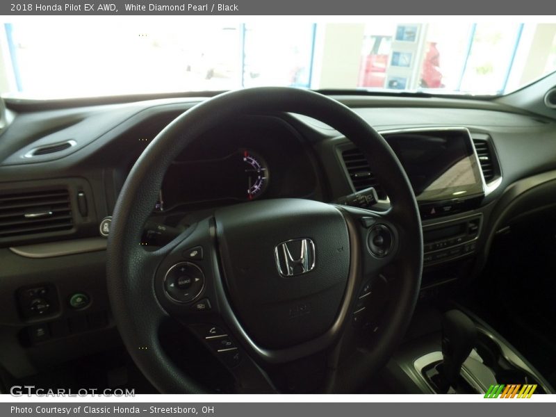 White Diamond Pearl / Black 2018 Honda Pilot EX AWD