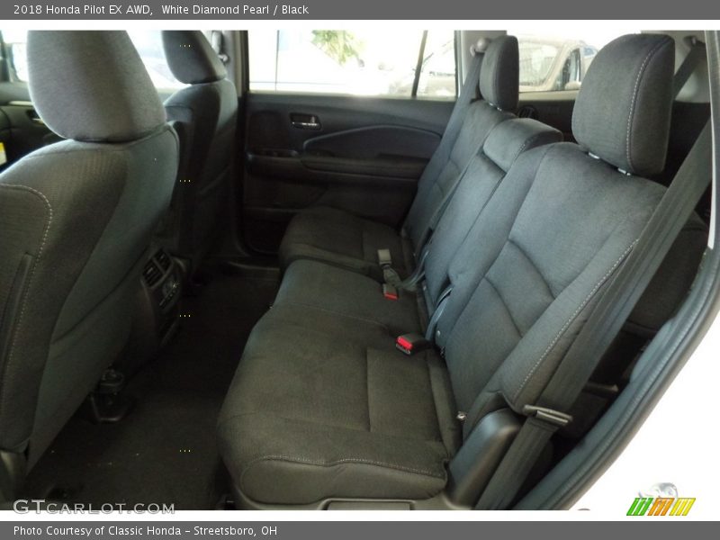 White Diamond Pearl / Black 2018 Honda Pilot EX AWD
