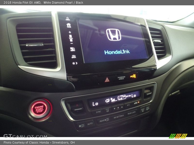 White Diamond Pearl / Black 2018 Honda Pilot EX AWD