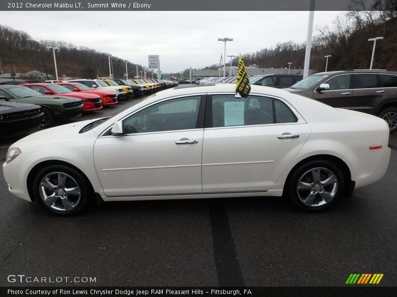 Summit White / Ebony 2012 Chevrolet Malibu LT