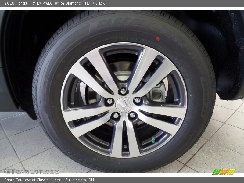 White Diamond Pearl / Black 2018 Honda Pilot EX AWD