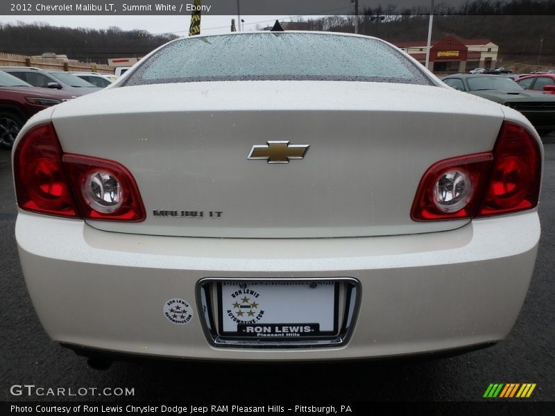 Summit White / Ebony 2012 Chevrolet Malibu LT