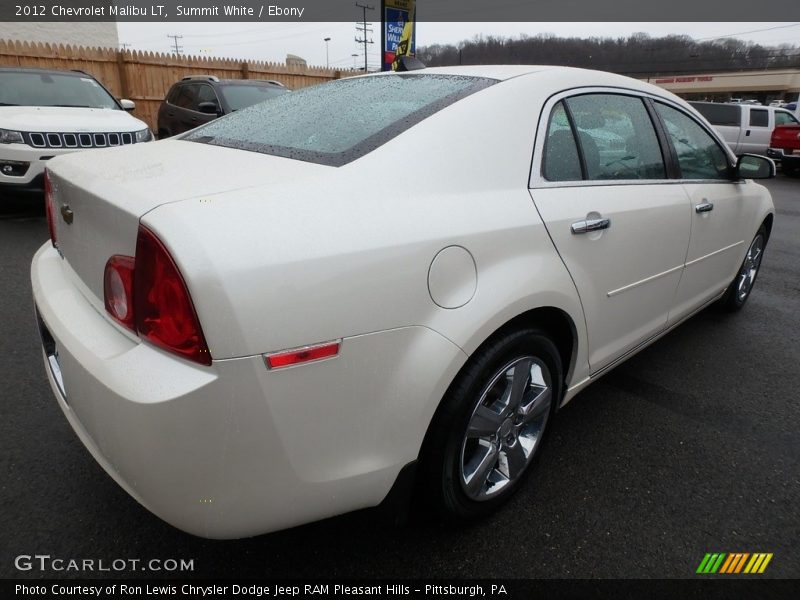 Summit White / Ebony 2012 Chevrolet Malibu LT