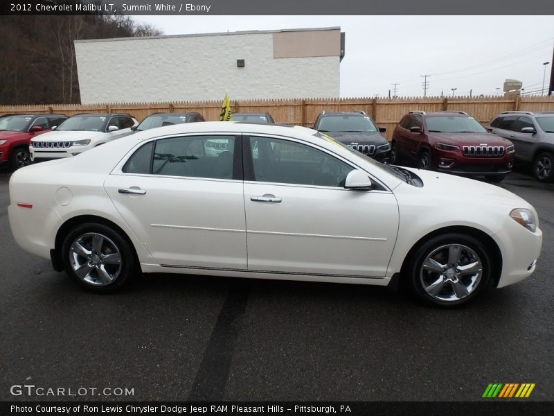 Summit White / Ebony 2012 Chevrolet Malibu LT