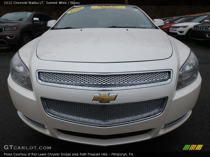 Summit White / Ebony 2012 Chevrolet Malibu LT