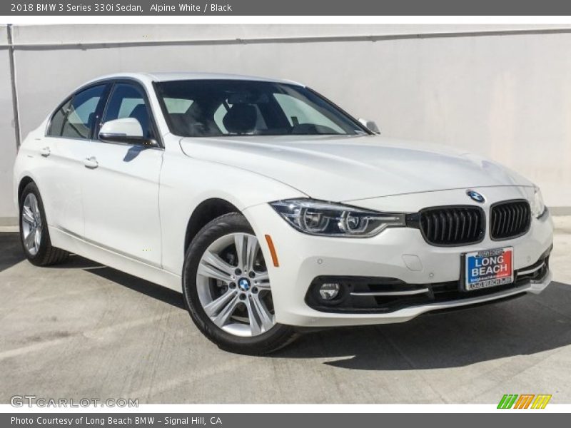 Alpine White / Black 2018 BMW 3 Series 330i Sedan