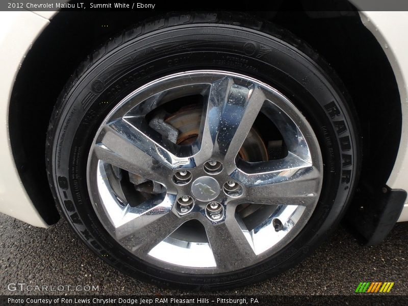 Summit White / Ebony 2012 Chevrolet Malibu LT