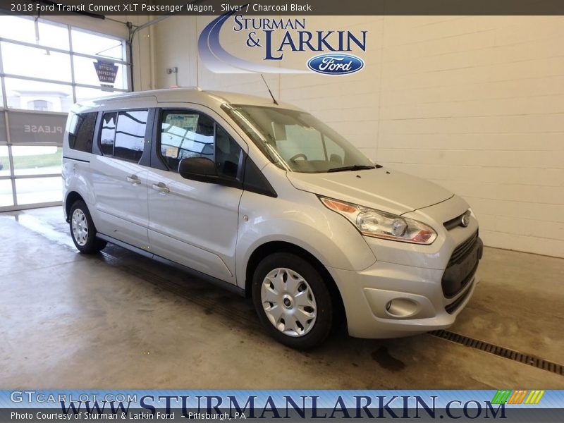 Silver / Charcoal Black 2018 Ford Transit Connect XLT Passenger Wagon