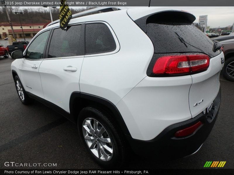 Bright White / Black/Light Frost Beige 2016 Jeep Cherokee Limited 4x4