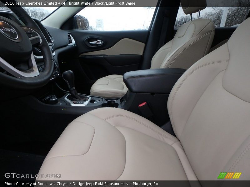 Bright White / Black/Light Frost Beige 2016 Jeep Cherokee Limited 4x4
