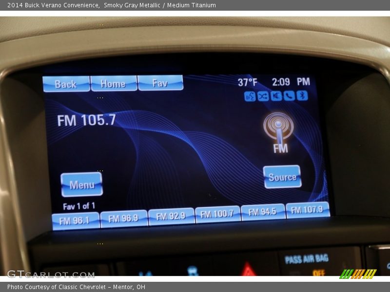 Smoky Gray Metallic / Medium Titanium 2014 Buick Verano Convenience
