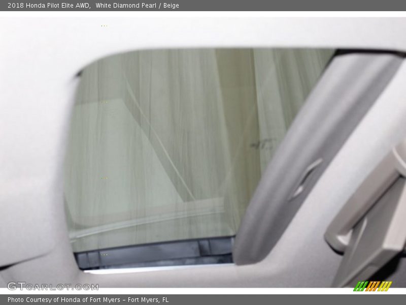 White Diamond Pearl / Beige 2018 Honda Pilot Elite AWD