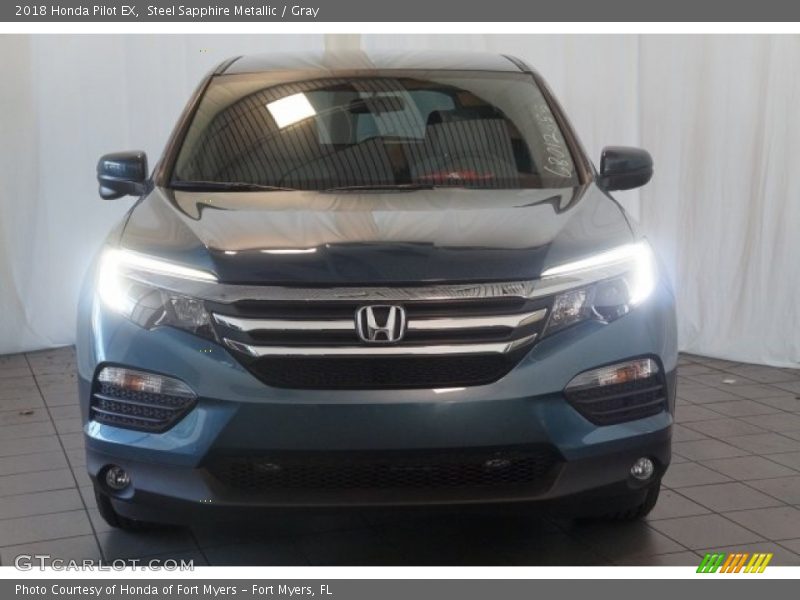 Steel Sapphire Metallic / Gray 2018 Honda Pilot EX