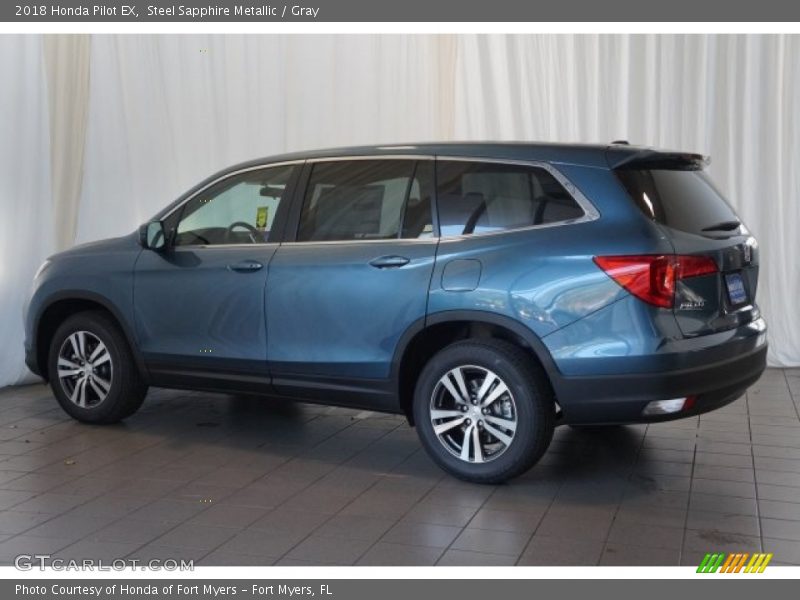 Steel Sapphire Metallic / Gray 2018 Honda Pilot EX