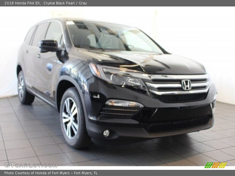 Crystal Black Pearl / Gray 2018 Honda Pilot EX