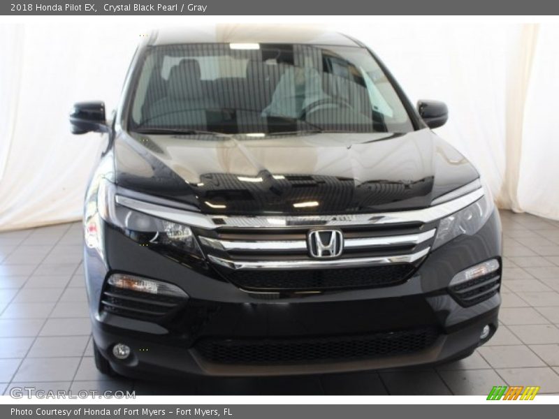 Crystal Black Pearl / Gray 2018 Honda Pilot EX