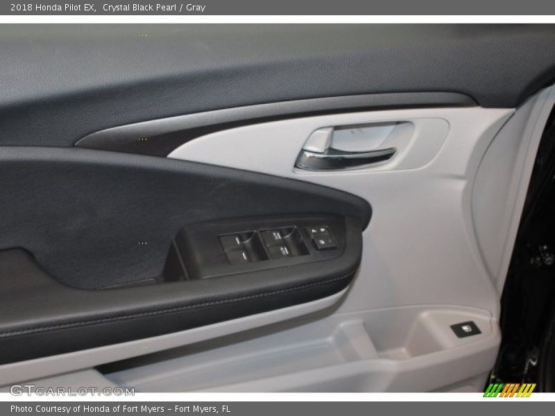 Crystal Black Pearl / Gray 2018 Honda Pilot EX