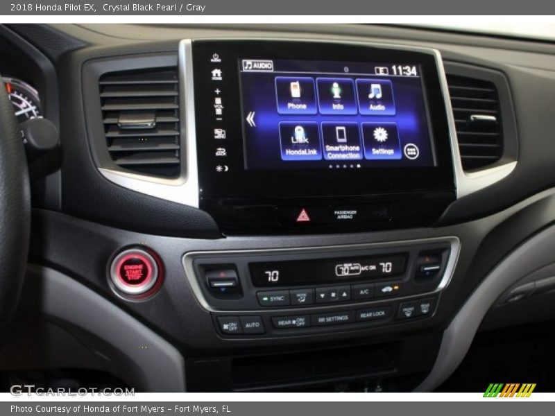 Crystal Black Pearl / Gray 2018 Honda Pilot EX
