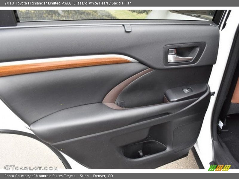 Blizzard White Pearl / Saddle Tan 2018 Toyota Highlander Limited AWD