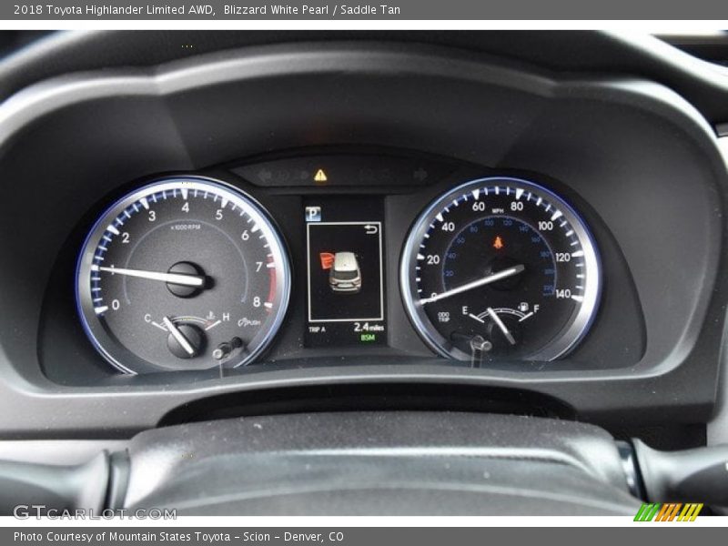 Blizzard White Pearl / Saddle Tan 2018 Toyota Highlander Limited AWD