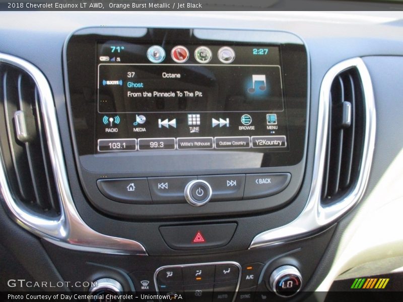 Orange Burst Metallic / Jet Black 2018 Chevrolet Equinox LT AWD