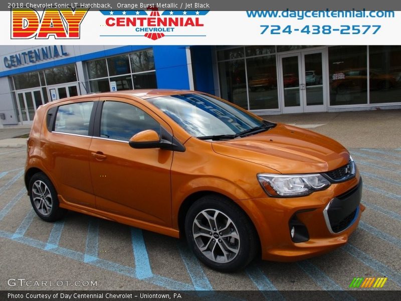 Orange Burst Metallic / Jet Black 2018 Chevrolet Sonic LT Hatchback
