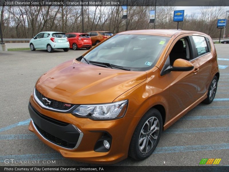 Orange Burst Metallic / Jet Black 2018 Chevrolet Sonic LT Hatchback
