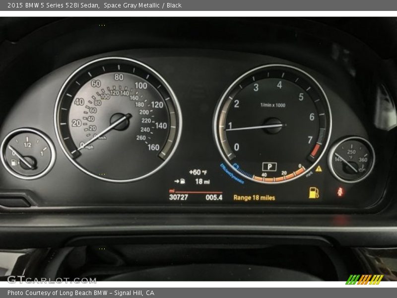 Space Gray Metallic / Black 2015 BMW 5 Series 528i Sedan