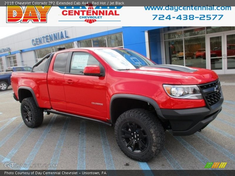Red Hot / Jet Black 2018 Chevrolet Colorado ZR2 Extended Cab 4x4