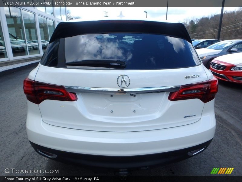 White Diamond Pearl / Parchment 2016 Acura MDX SH-AWD Technology