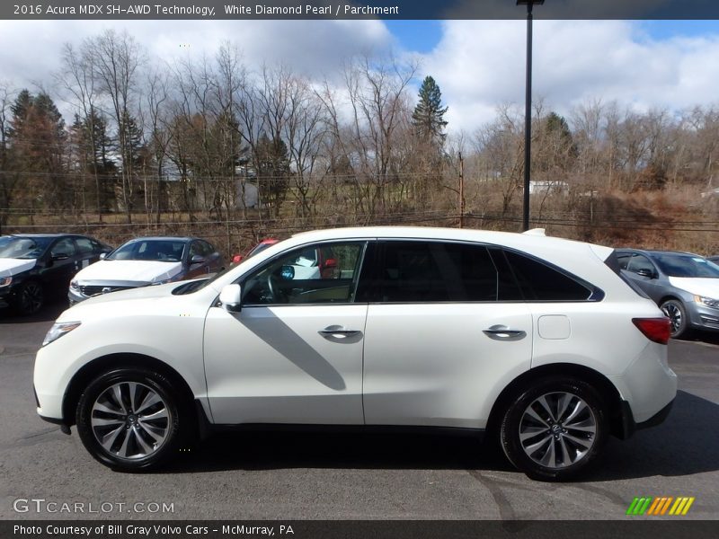 White Diamond Pearl / Parchment 2016 Acura MDX SH-AWD Technology