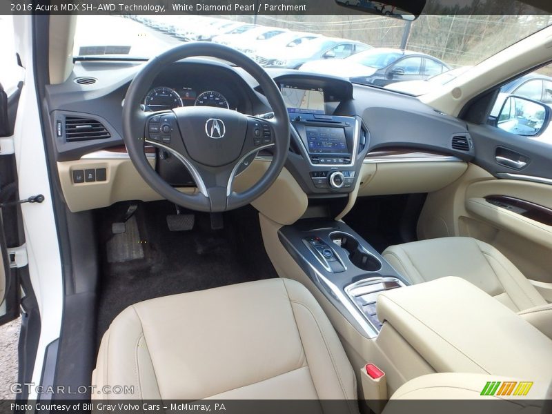 White Diamond Pearl / Parchment 2016 Acura MDX SH-AWD Technology
