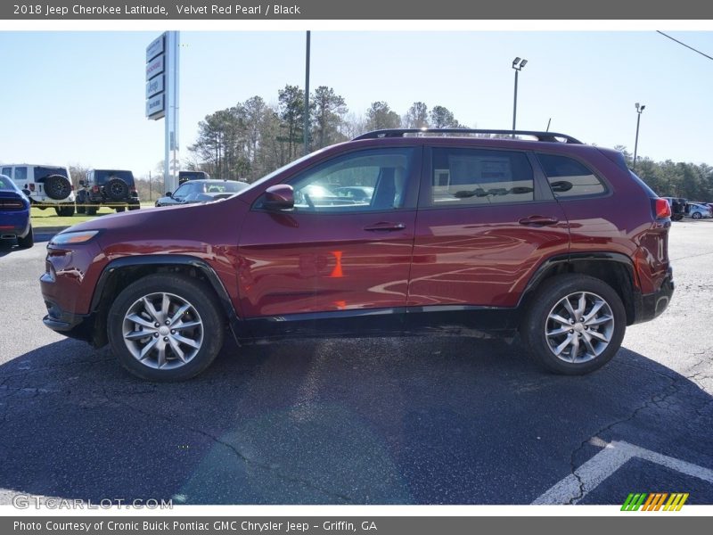 Velvet Red Pearl / Black 2018 Jeep Cherokee Latitude