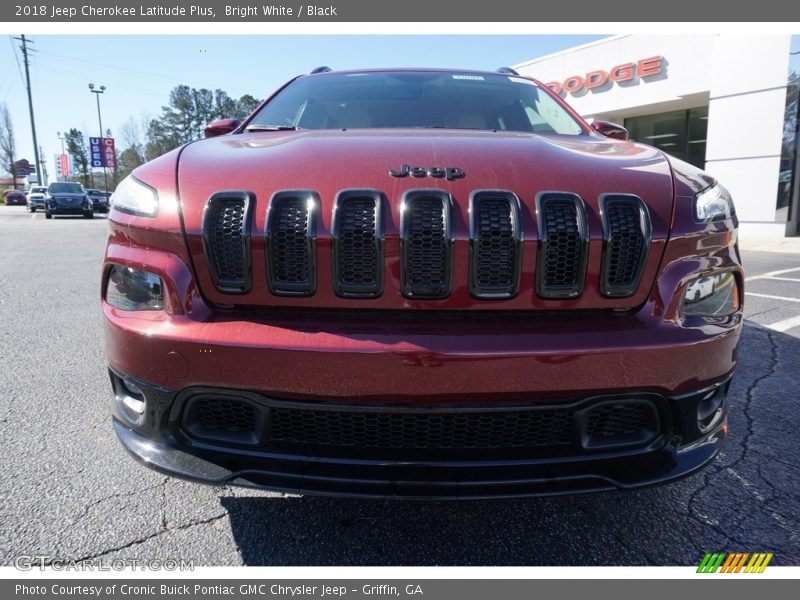 Bright White / Black 2018 Jeep Cherokee Latitude Plus