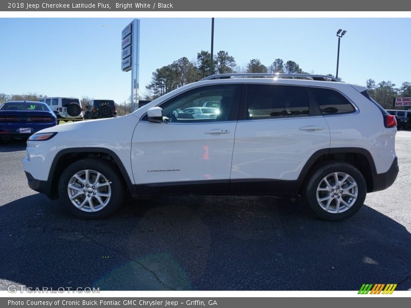 Bright White / Black 2018 Jeep Cherokee Latitude Plus