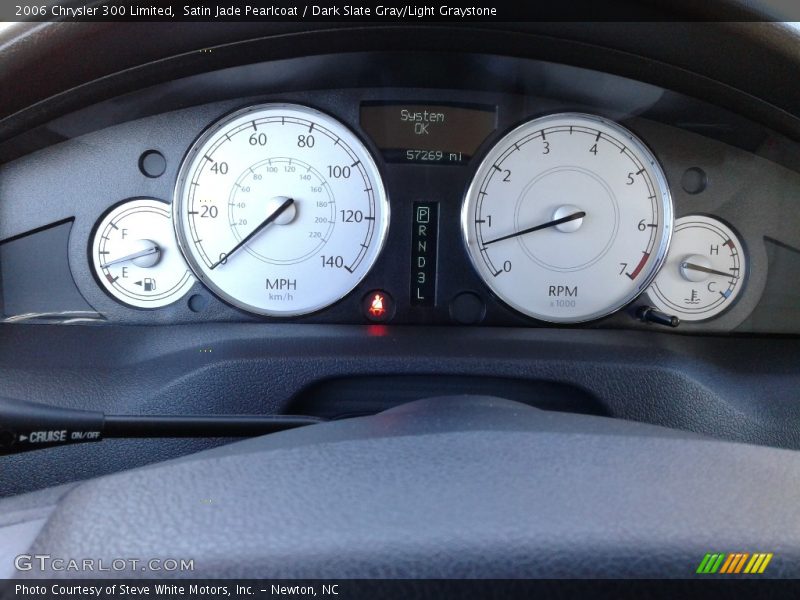 Satin Jade Pearlcoat / Dark Slate Gray/Light Graystone 2006 Chrysler 300 Limited