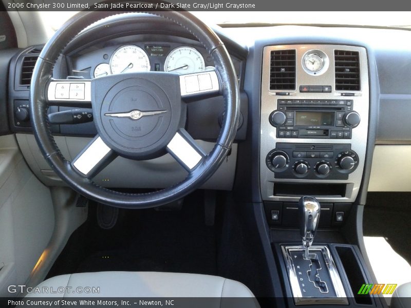 Satin Jade Pearlcoat / Dark Slate Gray/Light Graystone 2006 Chrysler 300 Limited