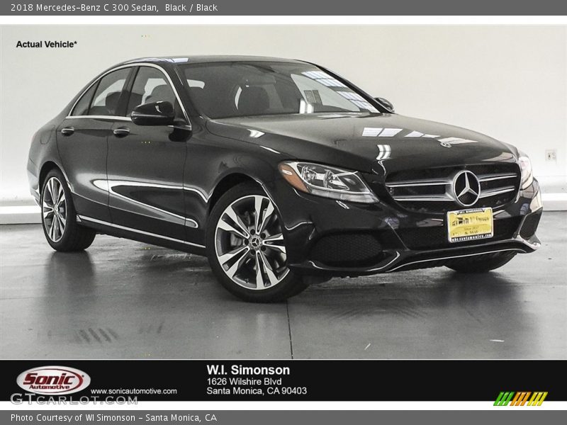 Black / Black 2018 Mercedes-Benz C 300 Sedan