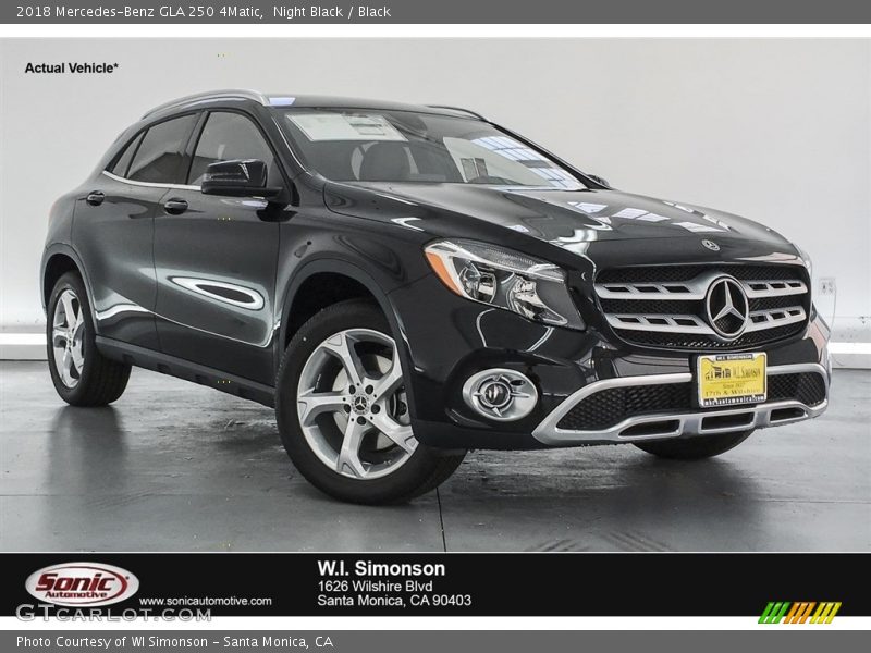 Night Black / Black 2018 Mercedes-Benz GLA 250 4Matic
