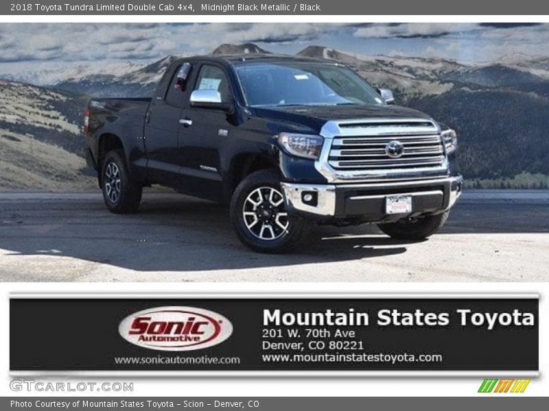Midnight Black Metallic / Black 2018 Toyota Tundra Limited Double Cab 4x4
