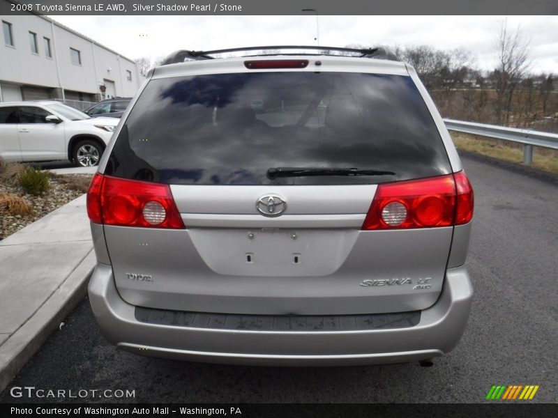 Silver Shadow Pearl / Stone 2008 Toyota Sienna LE AWD