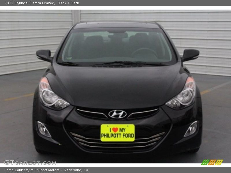 Black / Black 2013 Hyundai Elantra Limited