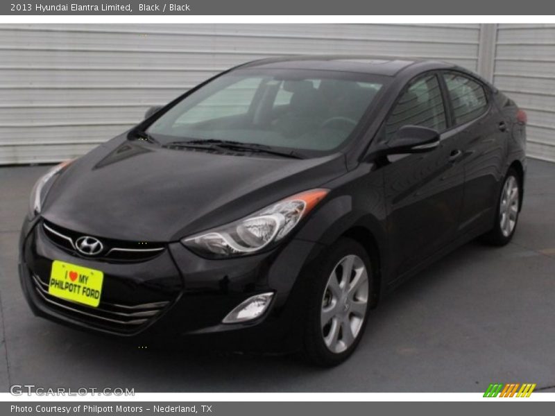 Black / Black 2013 Hyundai Elantra Limited