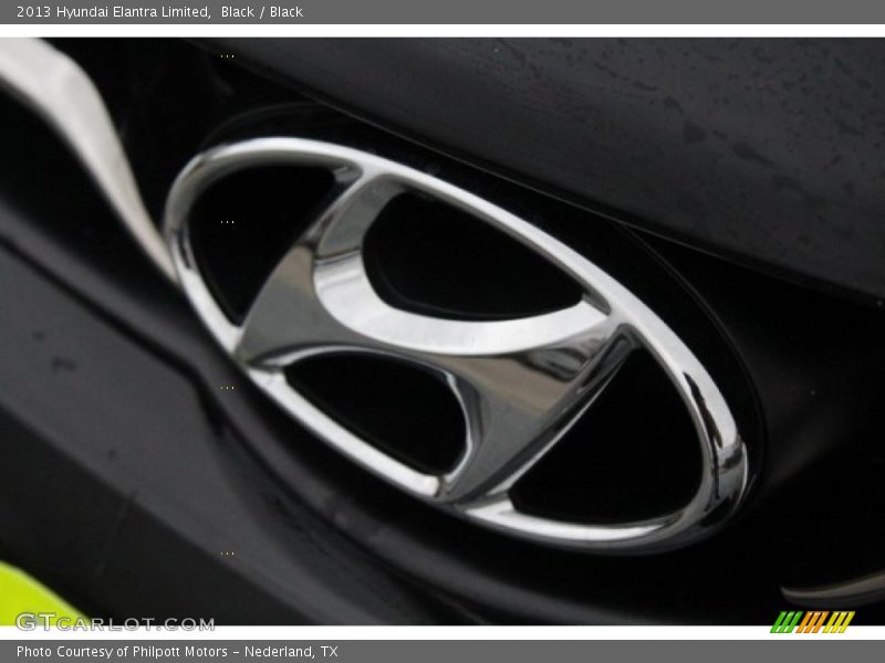 Black / Black 2013 Hyundai Elantra Limited