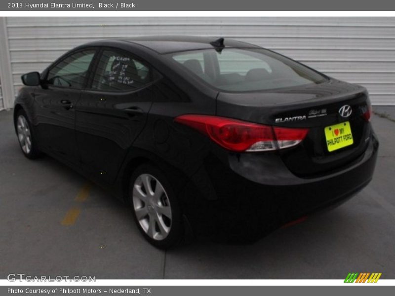 Black / Black 2013 Hyundai Elantra Limited