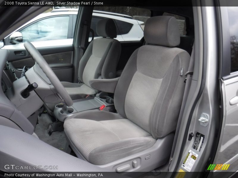 Silver Shadow Pearl / Stone 2008 Toyota Sienna LE AWD