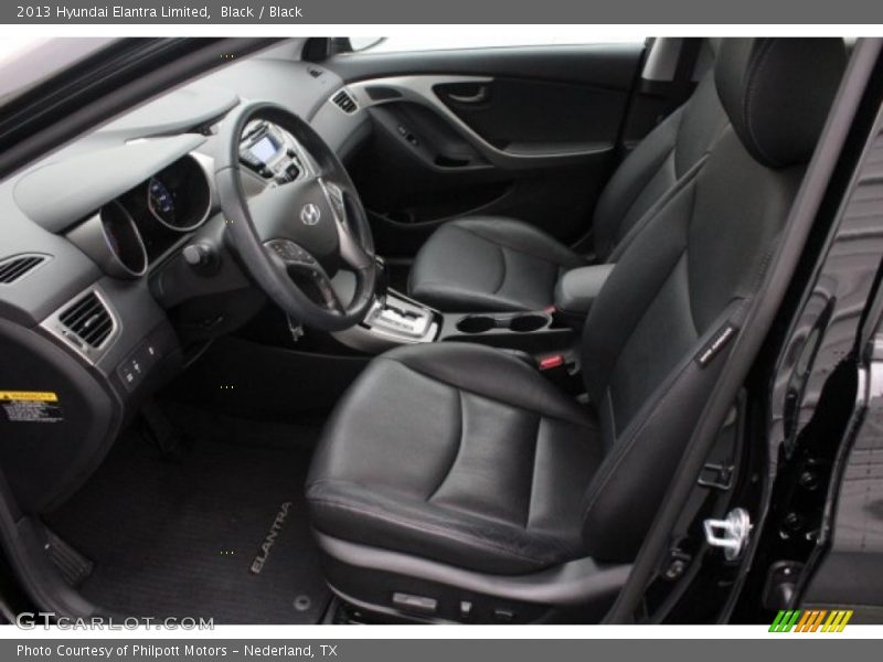 Black / Black 2013 Hyundai Elantra Limited