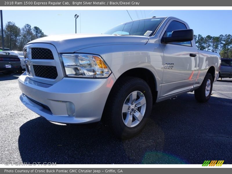 Bright Silver Metallic / Black/Diesel Gray 2018 Ram 1500 Express Regular Cab