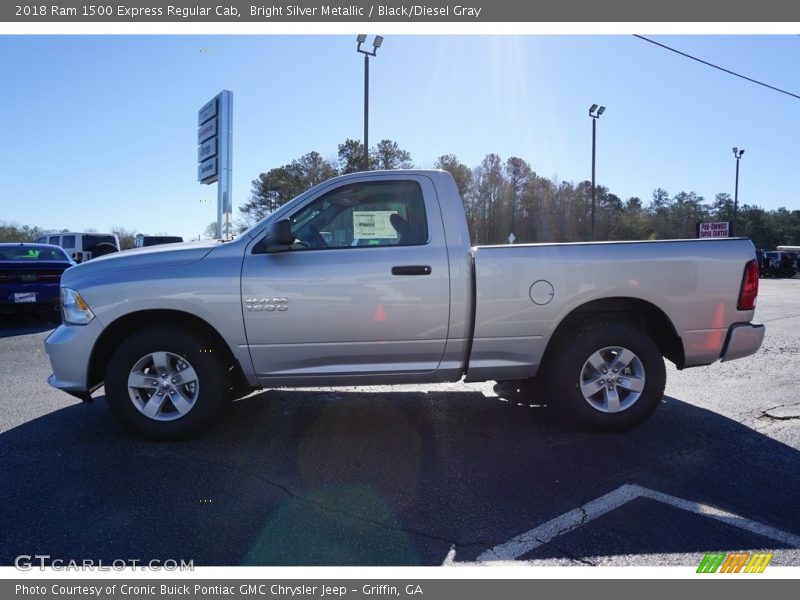 Bright Silver Metallic / Black/Diesel Gray 2018 Ram 1500 Express Regular Cab