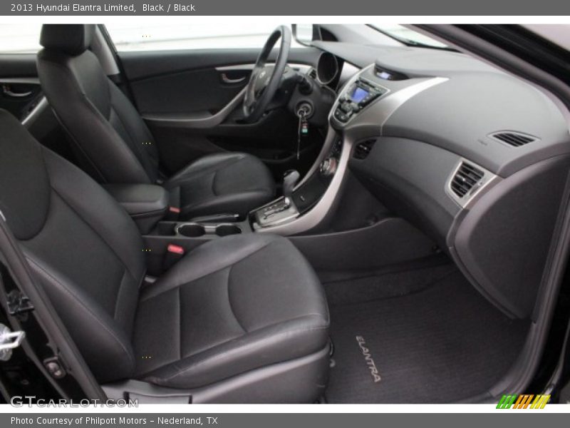 Black / Black 2013 Hyundai Elantra Limited